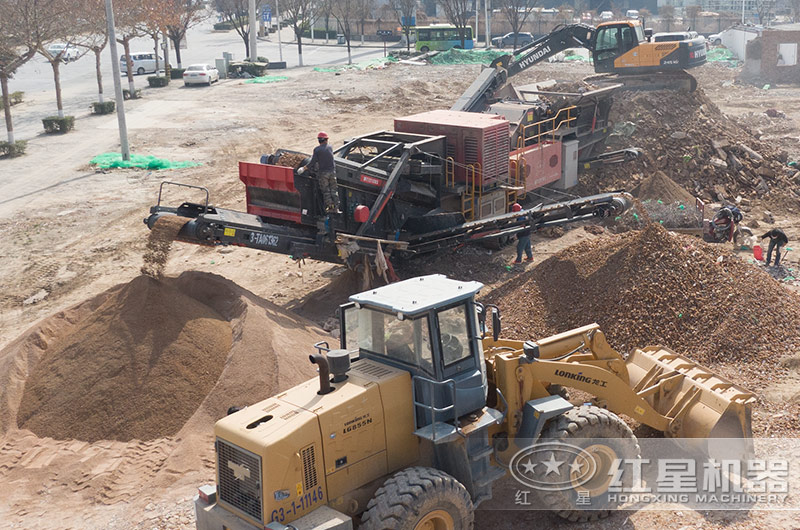 陜西建筑垃圾破碎現(xiàn)場