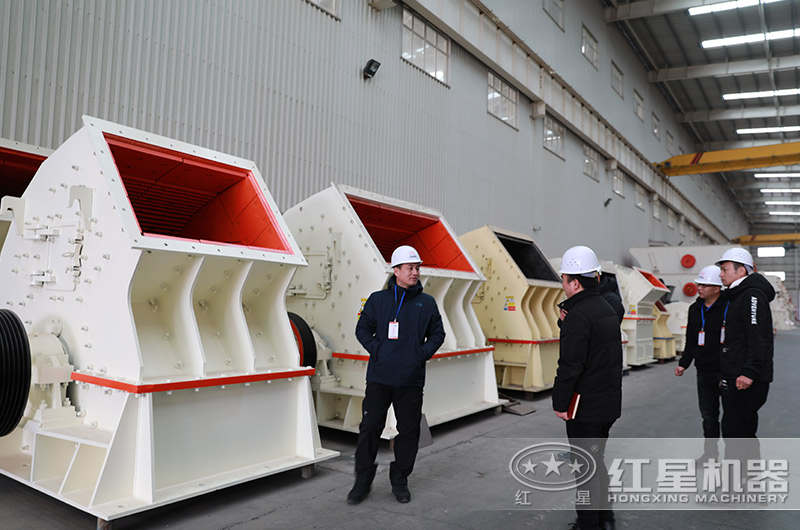 客戶來(lái)廠考察錘式粉碎機(jī)設(shè)備