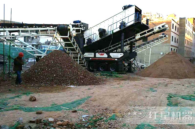 城市建筑垃圾處理，西安客戶現(xiàn)場