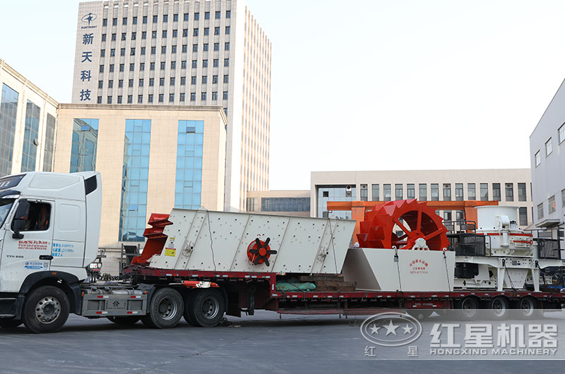 又一套時產200噸很卵石制砂機設備走單