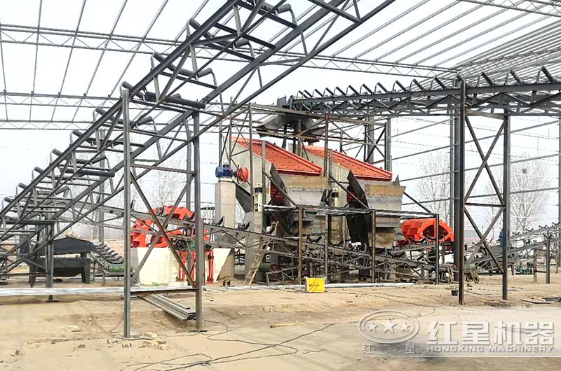 日產1000方洗沙設備安裝現場圖