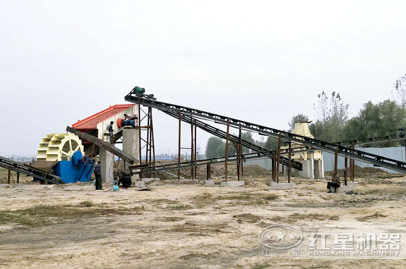 時產(chǎn)40噸花崗巖制砂生產(chǎn)線現(xiàn)場 時產(chǎn)40噸花崗巖制砂生產(chǎn)線現(xiàn)場