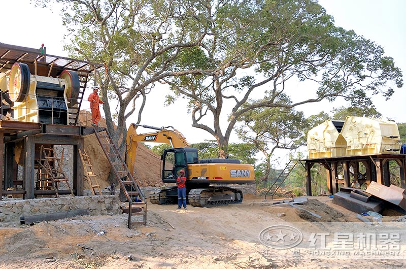 反擊破破石子現(xiàn)場，搭配鄂破機使用