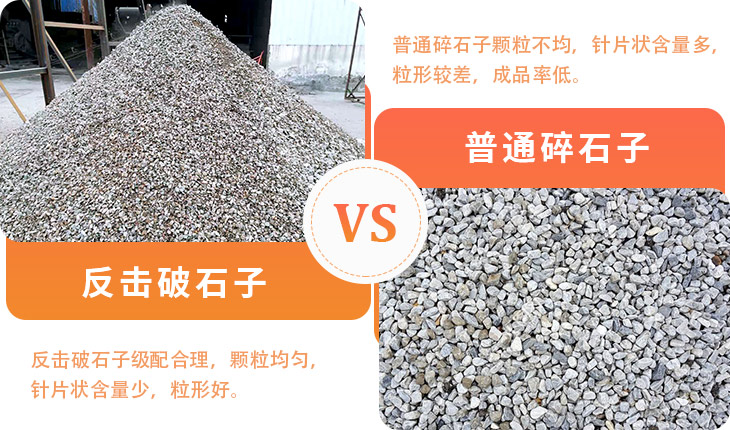 反擊破石子與普通碎石對比